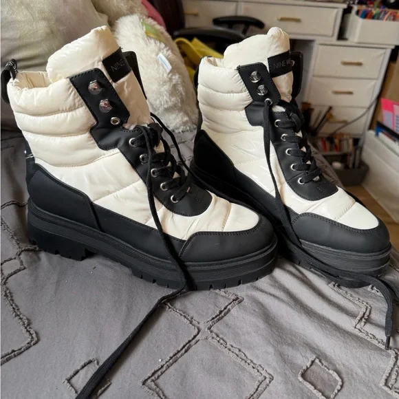 Nine West Monochrome High-Top Sneakers - Picture 4 of 13